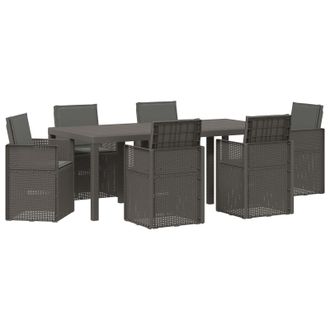 vidaXL Conjunto De Comedor De Jard&iacute;n 7 Pcs Gris Claro Y Antracita Pp Vidaxl
