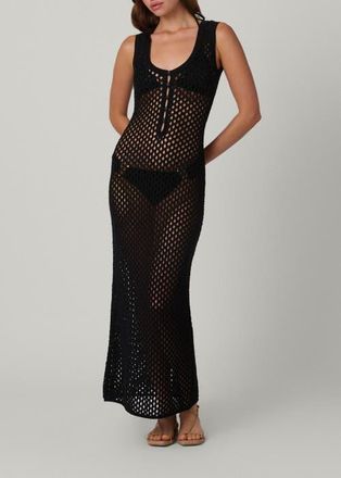 Shoshanna Plage Mesh Cover Up in Jet at Nordstrom, Size X-Small