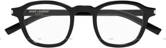 Saint Laurent Round Full Rim Eyeglasses - Black