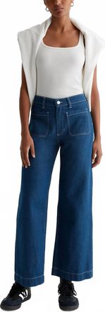 AG - Adriano Goldschmied Kassie High Rise Wide Leg Crop Jean In Mast