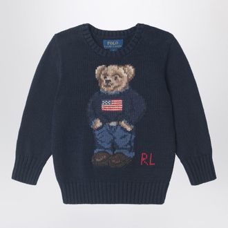 Polo Ralph Lauren Navy blue Polo Bear cotton sweater