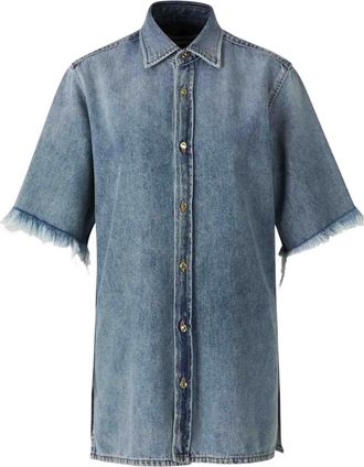 Darkpark Camicia denim in misto cotone - Blu