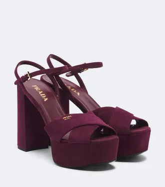 Prada Suede platform sandals