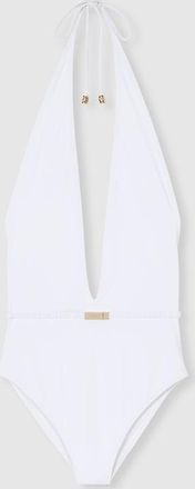 Gucci Jersey Bodysuit With Metal Tag, White, Ready-to-wear