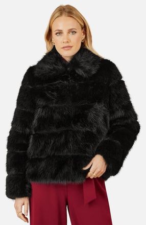 Yumi Luxe Faux Fur Coat in Black at Nordstrom, Size 4