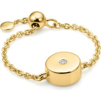 Monica Vinader Linear Solo Diamond Friendship Chain Ring in Gold/Diamond at Nordstrom Rack