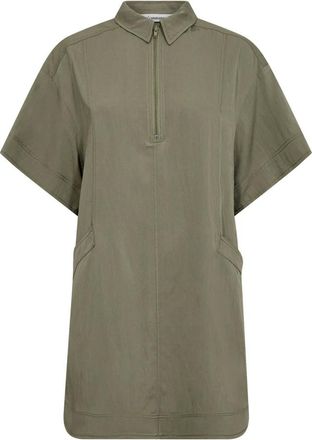Co'Couture Kleedjes, Dames, Groen, S, Cargo Jurk met Korte Mouwen