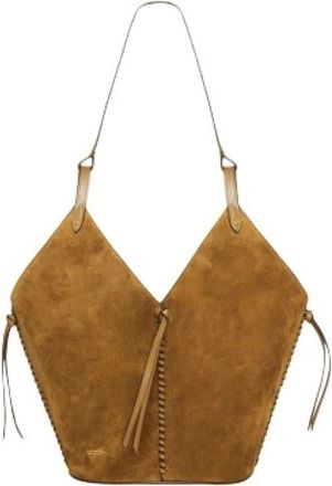 Isabel Marant Tampa Schoudertas - Dames - Schoudertassen - Bruin - ONE Size - Leer - Tassen