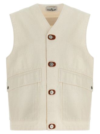 Stone Island G100012 Gilet Beige-Uomo