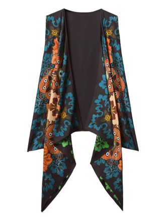 La DoubleJ Omkeerbaar gilet met bloemenprint - Blauw