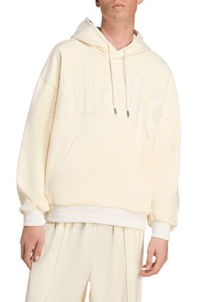 adidas Oversize Logo Hoodie in Cream White at Nordstrom, Size Large R