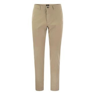 PESERICO Peserico, Chinos, male, Beige, Size: XL Stretch Cotton Gabardine Chino Trousers