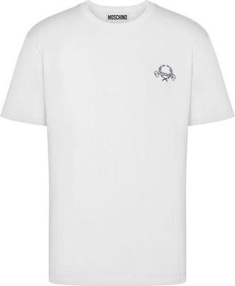 Moschino Short-Sleeve T-Shirt with Subtle Embroidery
