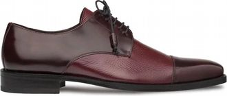Mezlan Mens Soka Cap Toe Shoe In Burgundy