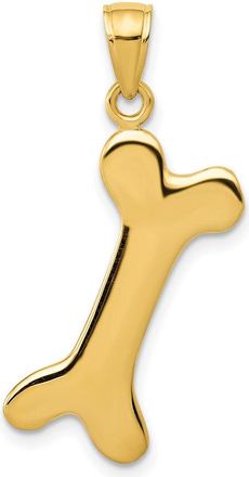 Diamond2Deal 10k Gold 3-D Dog Bone Pendant