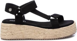 Xti Womens Suede Strappy Sandals In Black