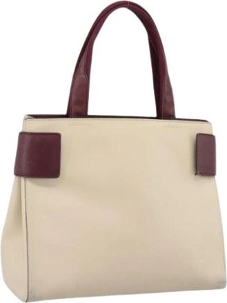 Prada Pre-owned Vintage Hand Bag - Dames - Vintage Shopper - Beige - ONE Size - Leer - Vintage