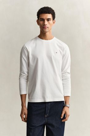GANT Men Shield Long Sleeve T-Shirt (XXXL) EGGSHELL