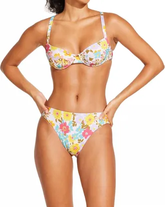 Vitamin A Womens Cali High Leg Full Coverage Bottom In Wildflower Ecorib