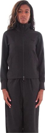 Yohji Yamamoto Tonal 3-Stripes Track Top - Dames - Vesten met rits - Zwart - XS - Hoodies & sweatvesten
