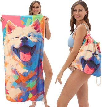 OEM Bolsa De Playa Ligera, Bolsa Toalla 2 En 1, Toalla De Secado R&aacute;pido Que No Retiene La Arena, Toalla De Playa, Toalla De Playa, Toalla De Viaje