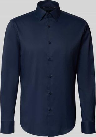 HUGO BOSS Regular Fit Businesshemd mit Kentkragen Modell JOE in Marine, Größe 39