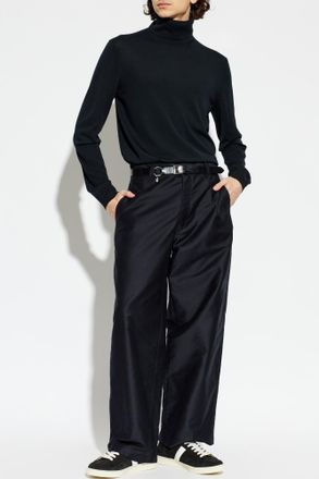 Christophe Lemaire Straight-leg Cotton Trousers, Mens, Black