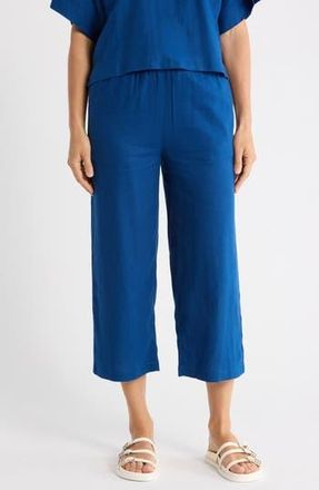 DKNY Drawstring Waist Linen Blend Pants in Admiral at Nordstrom Rack, Size X-Large
