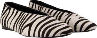 Anine Bing Womens Ana Ballerina Black Calfskin