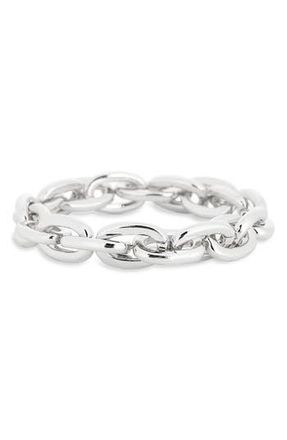 Nordstrom Rack Oval Link Stretch Bracelet in Silver at Nordstrom Rack