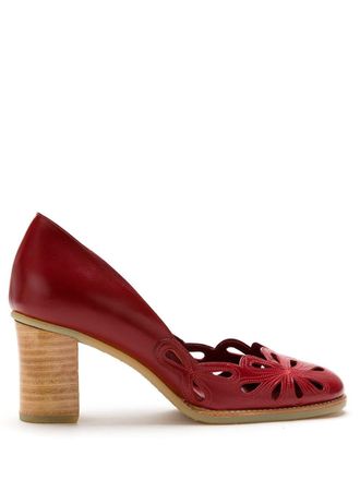 Sarah Chofakian Belle Epoque leren pumps - Rood