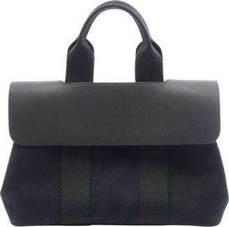 Herm&egrave;s Pre-owned Hermes Toile and Swift Valparaiso PM C7TC5F1TK9BTEHS4