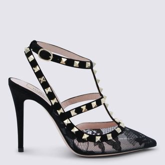 Valentino Garavani With Heel Blacks And Greys