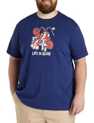 Life is good Big & Tall Lobster Graphic Tee in Navy at Nordstrom, Size 3X Big