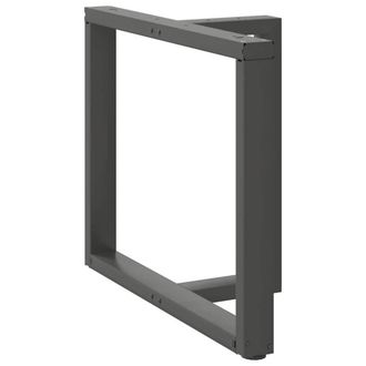 Berkfield Home Modern Dining Table Legs T-Shaped&not;2 pcs Anthracite 90x35x(72-73) in Charcoal
