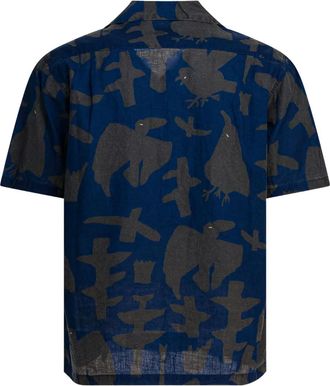 KAPITAL Camicia con stampa astratta - Blu