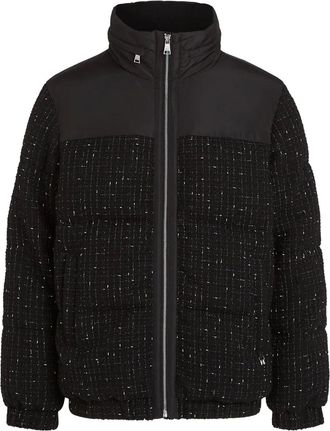 Karl Lagerfeld Piumino con inserti in tweed - Nero