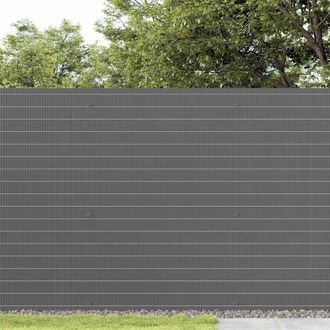 Berkfield Home Durable Garden Fence Double-Sided Grey 1.8x5 m PVC