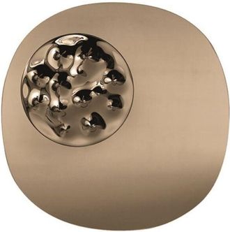 Capodarte Capodarte - Specchio sagomato 100x100 cm Bronzo con inserto in vetro bijou