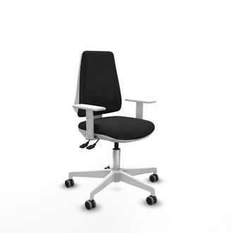 Piqueras y Crespo Piqueras Y Crespo Elche Silla De Oficina Negra Con Brazos Blancos