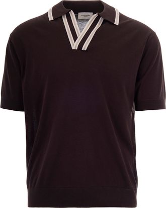 Paolo Pecora Paolo Pecora Brown Silk Polo