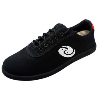 Generic Taekwondo Shoes, Unisex Boxing Sport Gym for Children Adults for Karate Kung Fu(Black,6.5 UK)