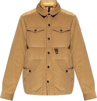 Moncler Lech Corduroy Down Jacket - Heren - Gewatteerde jassen - Bruin - XL - Katoen - Jassen