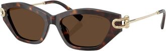 Tiffany & Co. Cat Eye Zonnebril - Dames - Zonnebrillen - Bruin - 53 MM - Accessoires