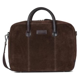 Howard London Borsa porta computer Wilfred in camoscio - - Bags - Uomo - Marrone - ONE SIZE