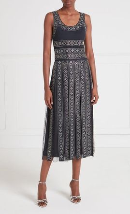 Temperley London Gallantry Midi Dress in Black at Nordstrom, Size 10