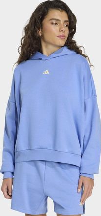 adidas Sweatshirt ADIDAS SPORTSWEAR 3-STREIFEN STUDIO HOODIE, Damen, Gr. XXL, blau fusion, Obermaterial: 70% Baumwolle, 30% Polyester, normal, V-Ausschnitt, 