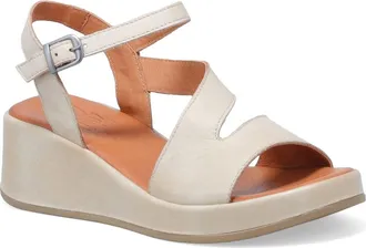 Miz Mooz Preston Ankle Strap Wedge Sandal in Latte at Nordstrom, Size 10.5-11Us