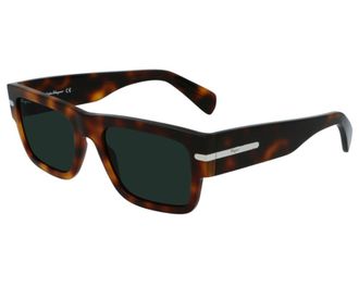 Ferragamo Green Rectangular Mens Sunglasses SF1030SCP 214 54