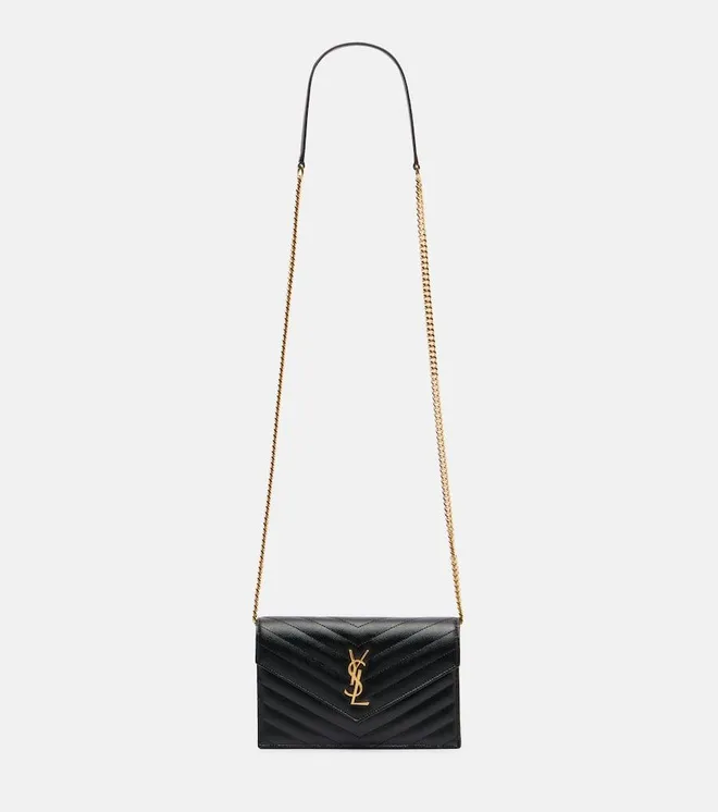 Cassandre Envelope Small leather wallet on chain